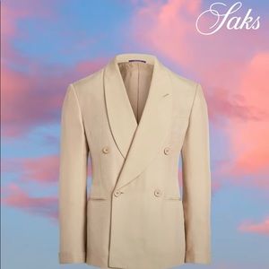 Mens BRAND NEW RALPH LAUREN PURPLE LABEL Double Breasted Silk Blazer Sz 42R